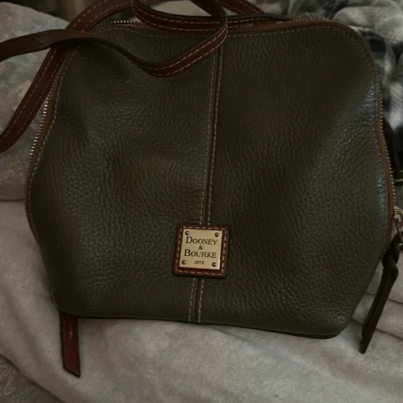 Bags | Dooney Burke Purse Olive Green With Red Inside Looks  display picture 1